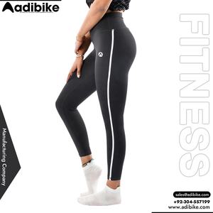 Pantalons de yoga personnalisés à taille haute pour femmes, leggings de fitness et de gym unis en plusieurs couleurs - Product Image 3