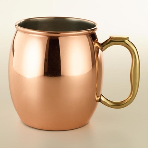 Wholesale Vintage Copper Plated Beer Mug Stainless Steel Lined Tankard Custom Engraved <b>Metal</b> Moscow Mule Cup Bar Supplies Mugs - Product Image 4