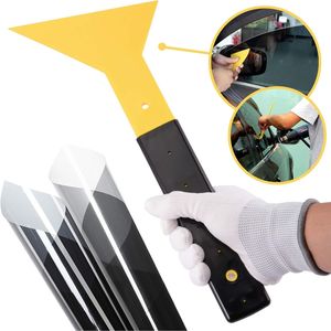 Espátula Rascadora Triangular de Mango Largo para Películas de Ventanas de Automóviles, Herramienta para Eliminar Nieve, Escarcha y Hielo del Parabrisas - Product Image 4