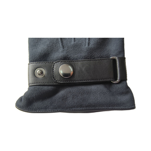 Gants en cuir à fermeture à pression, style uni, pour l'hiver, chauds et confortables, usage quotidien - Product Image 3