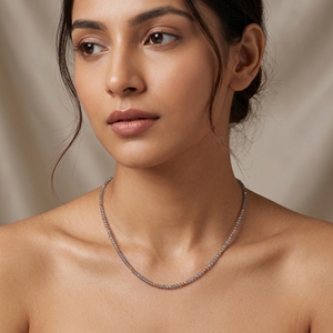 925 Silber Vergoldete Labradorit Perlenkette Handgefertigt Minimalistisch für Damen Schmuck Geschenk - Product Image 1