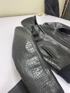 IRSA SPORTS Real Leather Alligator Print Embossed Skin Unisex Luxury Black <b>Waterproof</b> Full Sleeve All Seasons Bomber <b>Jacket</b> - Product Image 5