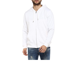 Sudadera con capucha de alta calidad con logotipo personalizado, forro y cremallera, para hombre, manga larga, ecológica, tejida, 100% algodón, para gimnasio, talla grande. - Product Image 6