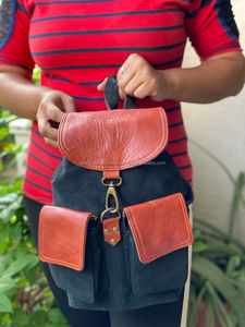 Sacs à dos en cuir suédé de grande capacité sacs d'école sac à dos vintage à cordon sacs à dos pour ordinateur portable de haute qualité - Product Image 2