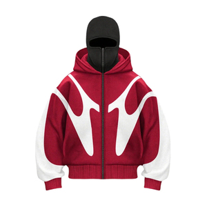 OEM Custom Logo Wholesale Men's Full Face Zip Hoodie Regular Fit 100% Cotton Winter Acid Washed Embroidered Streetwear - Product Image 1