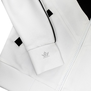 Unisex <b>White</b> Tracksuit Set Full Zip <b>Jacket</b> and Jogger Pants with Contrast Side Stripes Casual Sportswear for Spring - Product Image 4