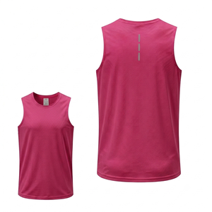 MANUFACTURER Custom knitted <b>Men</b> pink causal Tank Top Eco-Friendly Quick Dry Gym <b>Vest</b> Breathable Athletic <b>Running</b> Fitness Apparel - Product Image 1