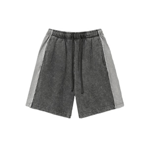Shorts Cargo Homme Personnalisés d'Été 5 Pouces, Style Rétro avec Patchs de Couleurs et Cordon de Serrage en Tissu Éponge – Nouveauté Tendance - Product Image 3
