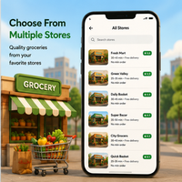 Plataforma Escalable para Entrega de Comestibles por Internet, Gestión de Múltiples Tiendas, Seguimiento en Tiempo Real, Compatible con Linux y MAC, Aplicación Móvil