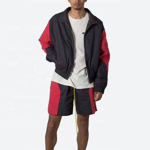 Ensemble de survêtement court coupe-vent personnalisé en nylon 100 % polyester pour l'été – Veste courte coupe-vent deux pièces style streetwear – Vente en gros - Product Image 1