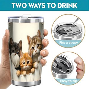 Stainless Steel Tumbler 20oz Double Wall <b>Insulated</b> Travel <b>Mug</b> For Outdoor Camping Hiking Drink Cup - Product Image 5
