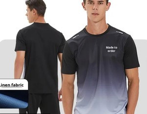 Ensemble d'entraînement de basketball 2-en-1 pour homme : T-shirt à manches longues en soie glacée respirante et séchage rapide avec short à taille élastique - Product Image 4