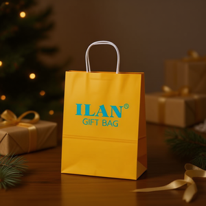 Borsa Regalo ILAN 27x21x11cm in Carta Gialla - Product Image 2