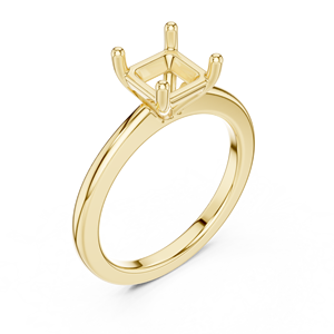 <b>Top</b> Selling GRA Certified Jewelry Four Prong Set Asscher Cut Lab Grown Diamond Ring Classy Simple Band In 14k Solid Yellow Gold - Product Image 4