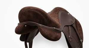 FAB International English Dressage Saddle Plastic Tree Nickel-Plated Brass Hardware Brown Color Comfortable Durable Model - Product Image 2
