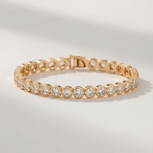 Cadena y Brazalete de Oro Amarillo Sólido de 18K, Certificado por GIA, Joyería Fina de Alta Gama para Mujer - Product Image 5