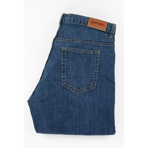 Private Labels 100% Cotton Denim Fabric Non-Ripped <b>Mens</b> Regular Fit <b>Stretch</b> Jeans Trouser High Street Button Breathable for <b>Men</b> - Product Image 6