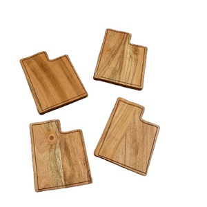 ที่รองแก้วไม้ธรรมชาติสีน้ำตาลอุปกรณ์เครื่องดื่มสุดหรู - Product Image 1