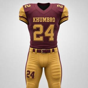 Conjunto de Jersey de Fútbol Americano Profesional Khumbro para Hombre, Cuello en V, Ajustado, Absorbente de Humedad, Impresión por Sublimación, para Todas las Temporadas, Gran Venta - Product Image 5