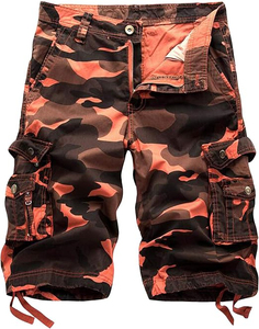 Shorts cargo en toile tissée pour homme, avec cordon de serrage, coupe décontractée, vêtements de travail, coupe-vent, respirant, 100% coton, grandes tailles, service OEM - Product Image 1