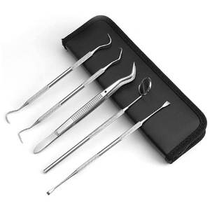 Kit de nettoyage dentaire professionnel 5 pièces en acier inoxydable certifié CE Garantie de 3 ans par Grip Surgical - Product Image 2