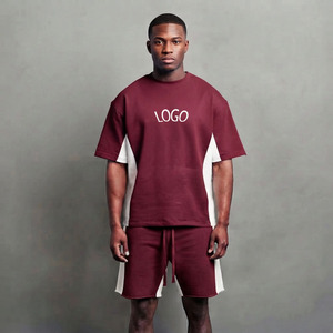 <b>Top</b> Quality breathable Men's T-Shirt and Short Set Summer casual wear Short Sleeve Comfortable <b>Low</b> Price Breathable men's set - Product Image 1