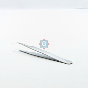 Pinzas Antiestáticas Hechas a Mano para Extensión de Pestañas, Punta Curva de Acero Inoxidable, Naturales y Suaves - Product Image 2