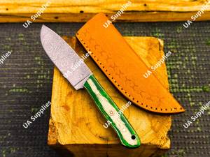 Cuchillo Skinner de Acero de Damasco Hecho a Mano, Forjado a Mano, Afilado como una Navaja, para Caza y Actividades al Aire Libre, Venta Directa de Fábrica, OEM, ODM - Product Image 5
