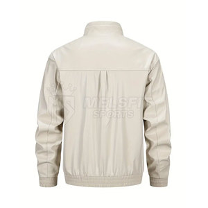 Chaqueta Clásica de Cuero Vacuno para Hombre, Cierre Frontal con Cremallera, Material Suave y Duradero, Ajuste Cómodo para Uso Diario en Invierno, Estilo Casual - Product Image 2