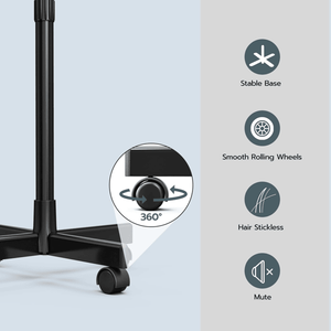 Vaporizzatore Facciale Professionale 3-in-1 su Ruote con Nebbia Calda e Fredda e Lampada Ingrandente LED 5X Nera per Estetiste - Product Image 3
