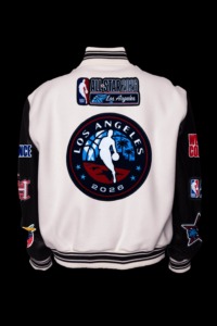 All-<b>Star</b> 2026 Wool & Leather Varsity <b>Jacket</b> White Black - Product Image 2