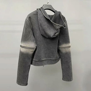 Sudadera con Capucha Corta Informal para Hombre, Sudadera Holgada de Gran Tamaño, Estilo Hip Hop Urbano, Prenda Superior para la Calle - Product Image 2