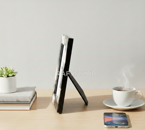 CRAFTS HUB กรอบรูปเรซิ่นฝังลายทำมือขัดเงา-แบบตั้งโต๊ะ - Product Image 6