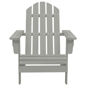 Sedia Adirondack grigia in legno massello di abete con Set di mobili da giardino - Product Image 6