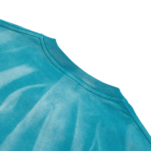 T-shirt unisexe 100 % coton délavé style été, coupe oversize, manches courtes, col rond, ensemble deux pièces pour homme, coupe carrée - Product Image 6