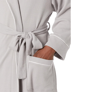 Bata de Baño Casual de Manga Larga para Hombre, de Franela de Poliéster/Algodón, Ropa Exterior Duradera, Moderna, para Uso Diario, Suave, Cálida y Resistente al Viento - Product Image 4