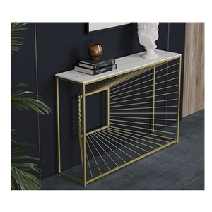 Muebles de Lujo para Hotel, Mesas de Consola, Mesa Auxiliar de Consola de Metal Chapado en Oro para Pasillo, Hotel, Oficina, Fabricación en India - Product Image 4