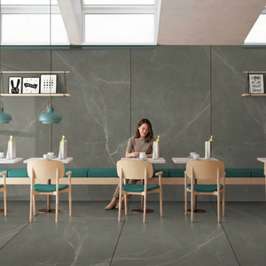 Carreaux de dalle en porcelaine brillante gris Santona Aramani 1600x3200mm pierre frittée pour grandes dalles extérieures - Product Image 2