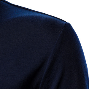 Polo à manches longues personnalisé avec logo imprimé, fabriqué en usine, meilleur design, pull Henley à patte contrastante pour homme - Product Image 5