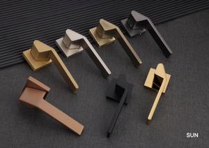 Manija de Puerta Interior de Color Cobre Simple, Estándar Europeo, Lujo Ligero, Herraje para Cerradura de Puerta de Madera Sólida para Villa, Accesorio de Muebles - Product Image 3