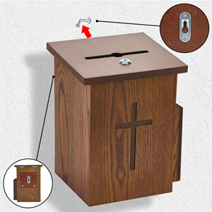 Boîtes à dons en bois, boîtes d'offrandes pour l'église, boîte de collecte d'offrandes en forme de croix, idéale pour les églises, les écoles, les hôtels, en provenance du Vietnam - Product Image 4