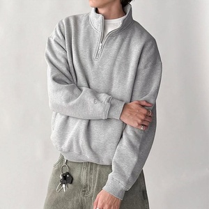 Women's Fleece Half-Zip <b>Sweatshirt</b> Stand Collar Long Sleeve Casual Oversized Pocket Design - Product Image 5
