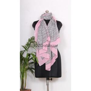 100% Cotton Block Print Floral Sarong Pareo Bikini Cover Beach <b>Wrap</b> Scarf Daily Wear Lightweight Soft Women Wholesale Fashion - Product Image 1