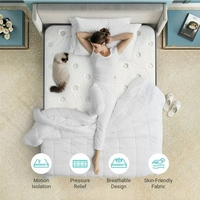 Magasins en ligne Top Euro Matelas orthopédique King Queen orthopédique Lits dans une boîte Matelas en mousse haute densité Matelas à ressorts en coton
