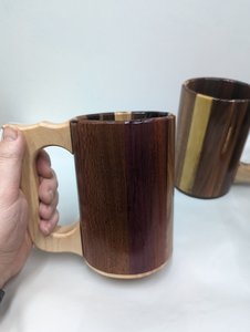 Custom Handmade Polished <b>Wooden</b> Beer <b>Tankard</b> Drinking Mug Eco-Friendly Vintage Rustic Look for Viking Collection Bar Decoration - Product Image 2