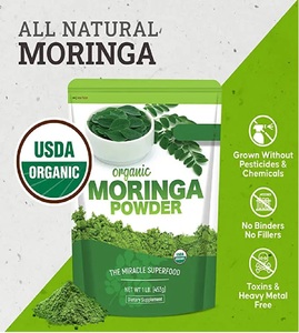 Poudre de feuilles de Moringa de qualité supérieure, riche en antioxydants et en nutriments pour l'énergie, l'immunité et la détoxification, 100% naturelle et biologique, superaliment - Product Image 4