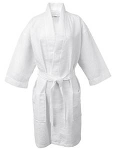 Nesta Sports Hot Selling Customized High-Quality Waffle <b>Women</b> Bathrobe Hotel Spa Cotton Bathrobe with Logo - Product Image 1