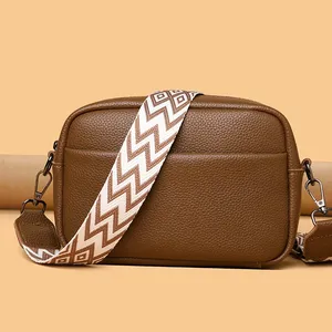 Sac messager en cuir de vache souple de haute qualité pour femmes, sac à main de marque de créateur à la mode, petit sac à bandoulière 100% cuir véritable - Product Image 2