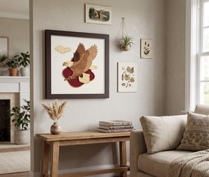 Caja de Almacenamiento de Madera de Nogal con Diseño de Lujo, Estilo Indio Moderno, Montada en la Pared, 5 Niveles, Multifuncional - Product Image 2
