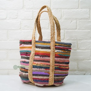 Sac fourre-tout messager en jute bohème éco-chic 2026 pour femme, fait main, style indien, pour la plage, les voyages et les soirées, fermeture ouverte - Product Image 3
